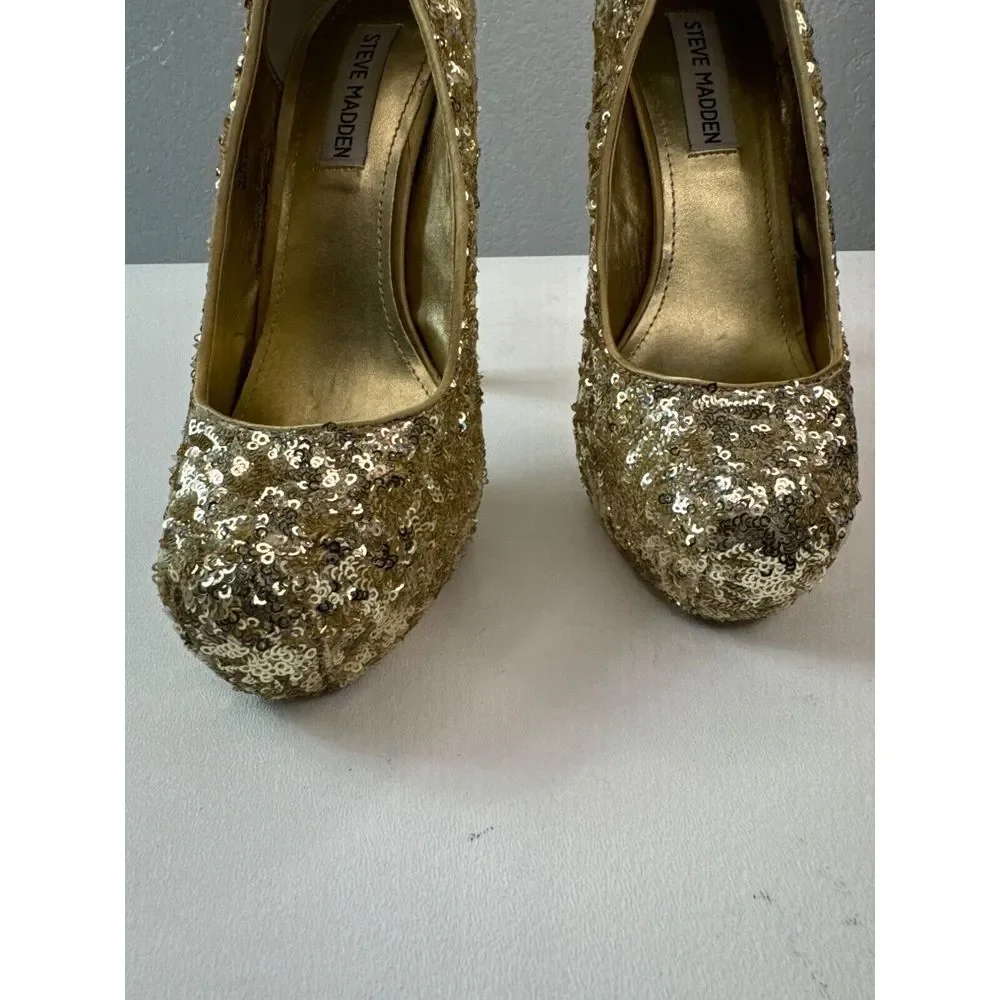 Steve Madden Size‎ 7.5 Sequin Platform High Heels